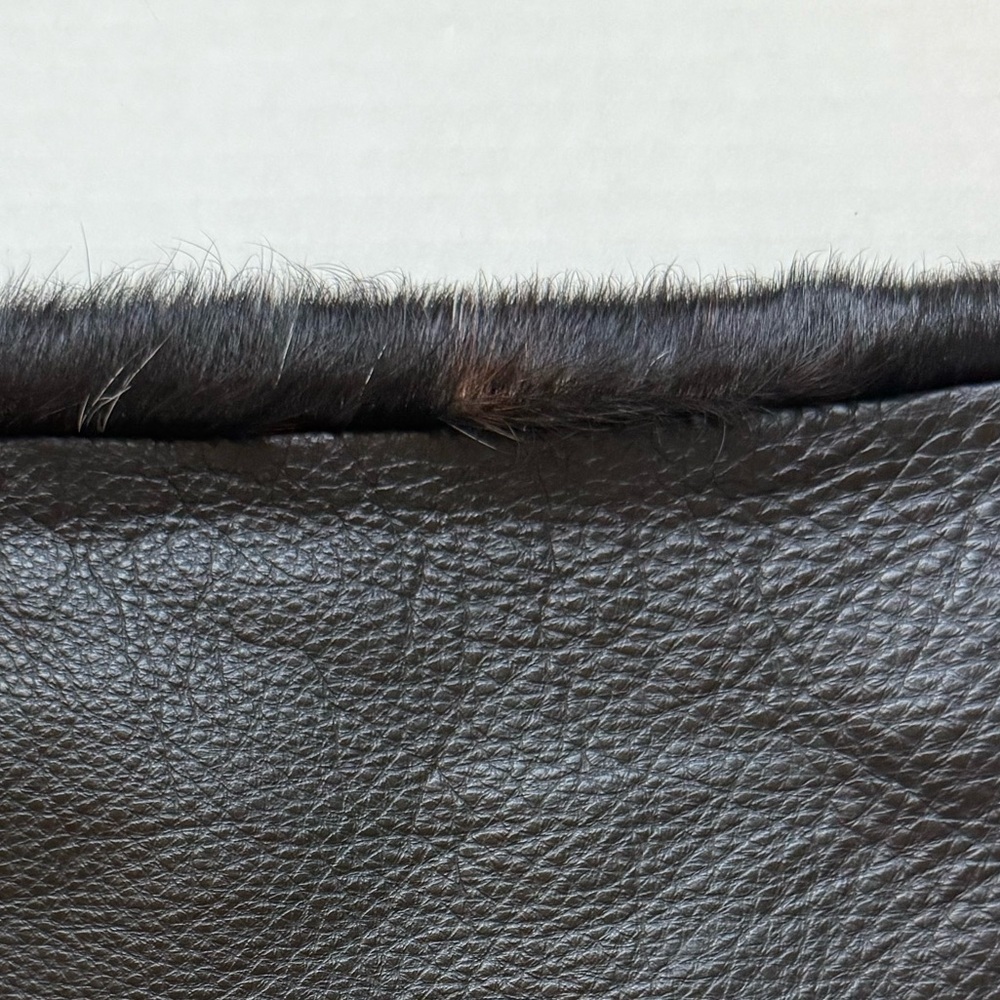 Beaudin Cowhide Black and White Leather Clutch - Picture 10 of 10